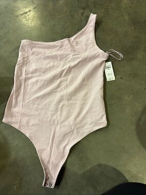 Abercrombie and Fitch One-Shoulder Light Pink Bodysuit